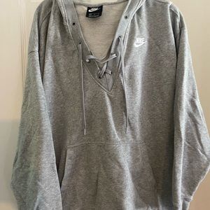 Nike lace up neck hoodie
